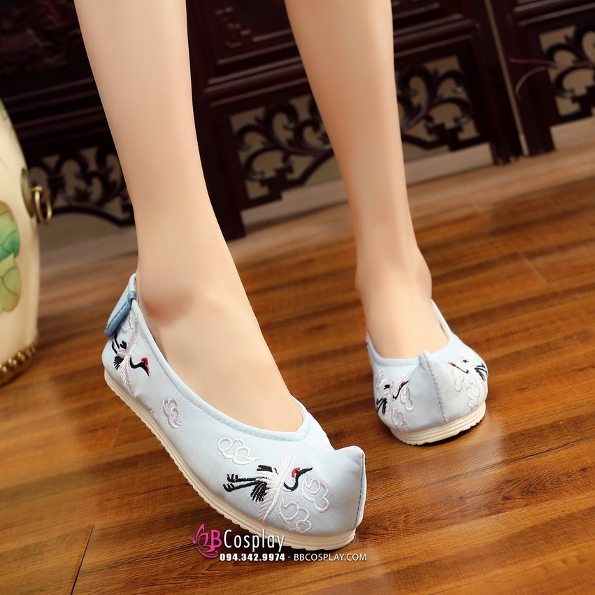 Giày Thêu Hán Phục Đế 2cm Size 38