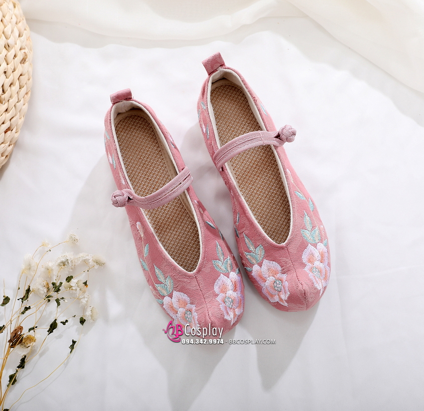 Giày Thêu Hán Phục Đế 4cm Size 38