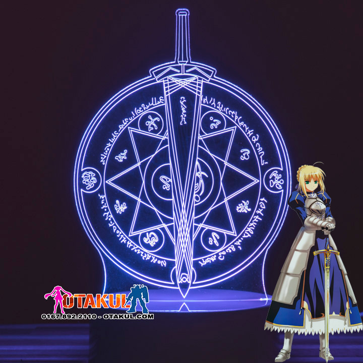 Đèn Ngủ Fate Stay Night - Đỏ - Xanh - Tím