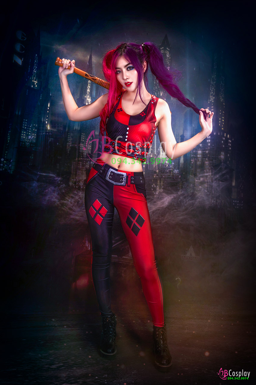 Đồ Harley Quinn Đỏ Đen