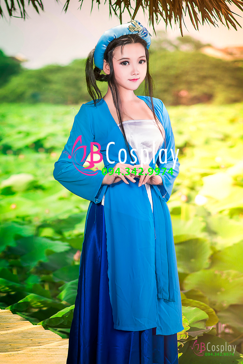 Đồ Tứ Thân Áo Xanh Váy Xanh Dương