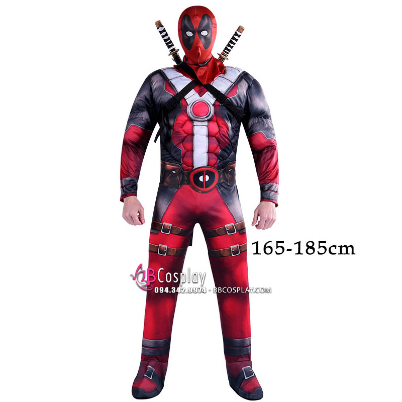 Bộ Trang Phục Deadpool Độn Cơ Bắp In 3D