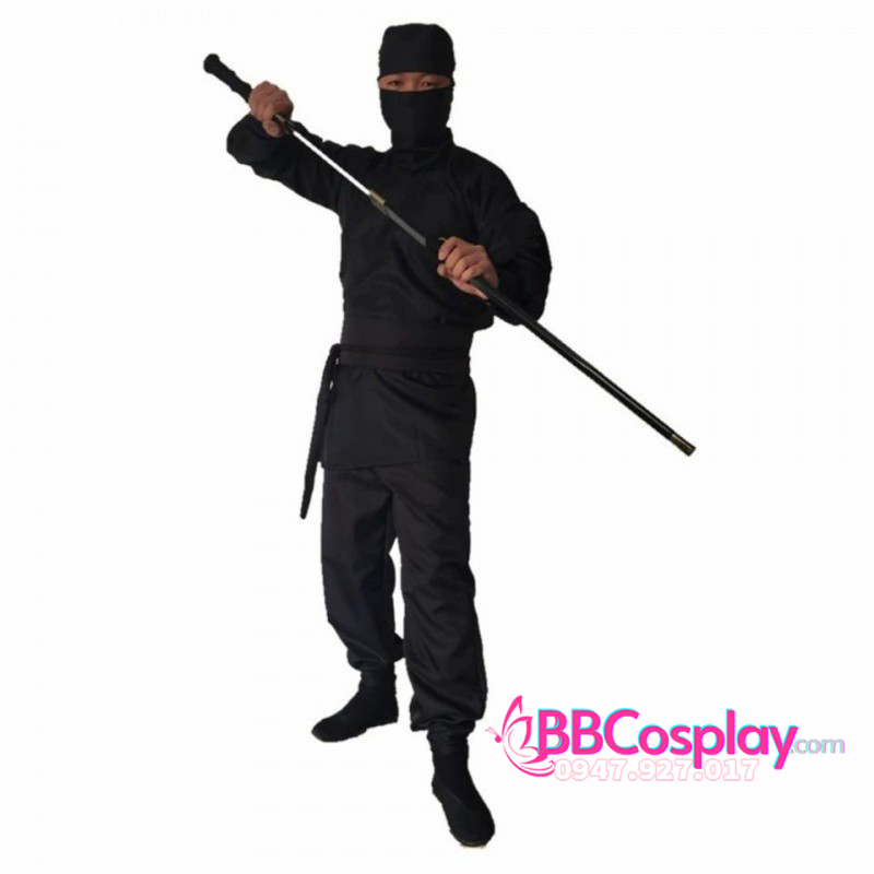 Đồ Ninja Đen Hoá Trang Hung Thủ Trang Phục Thích Khách Sát Thủ Bịt Mặt