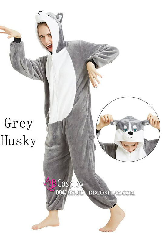 Trang Phục Hóa Trang Chó Sói Grey Husky