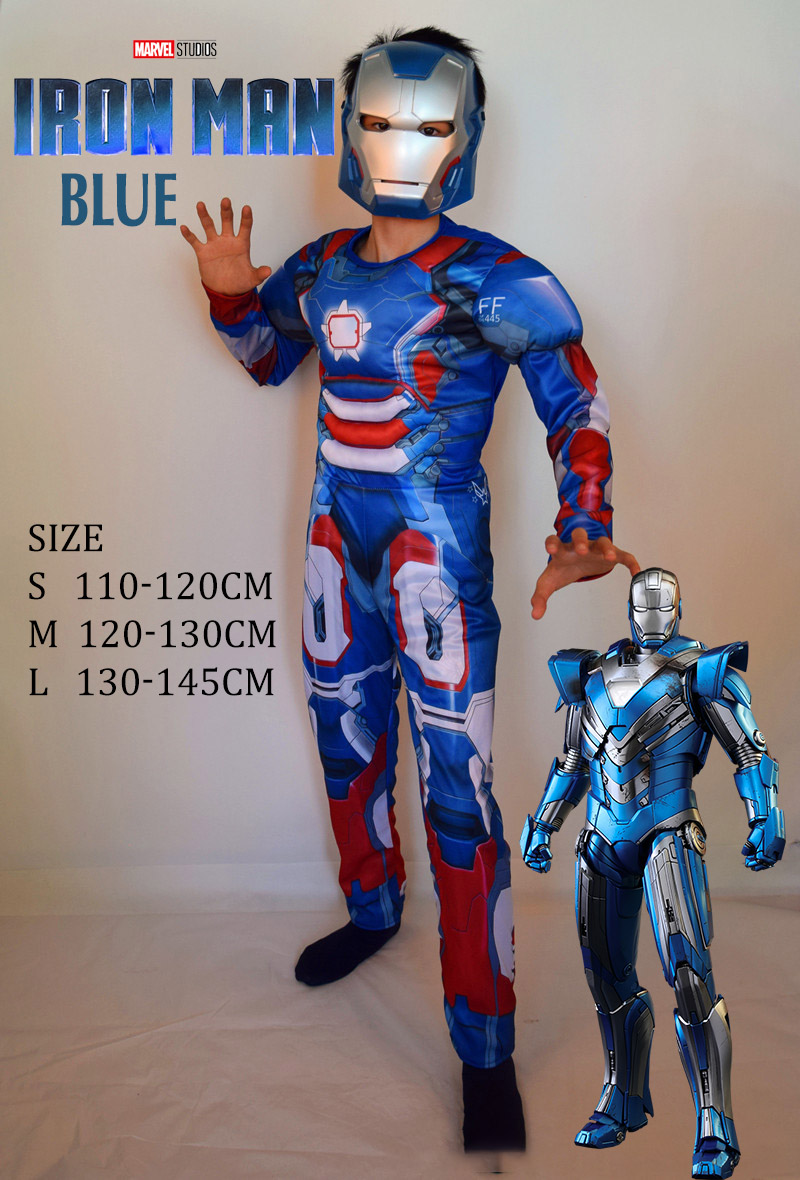 Đồ Người Sắt Xanh Iron Men Blue Cho Bé