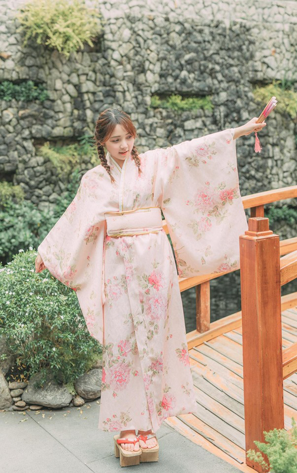 Yukata YEN Hồng Pastel