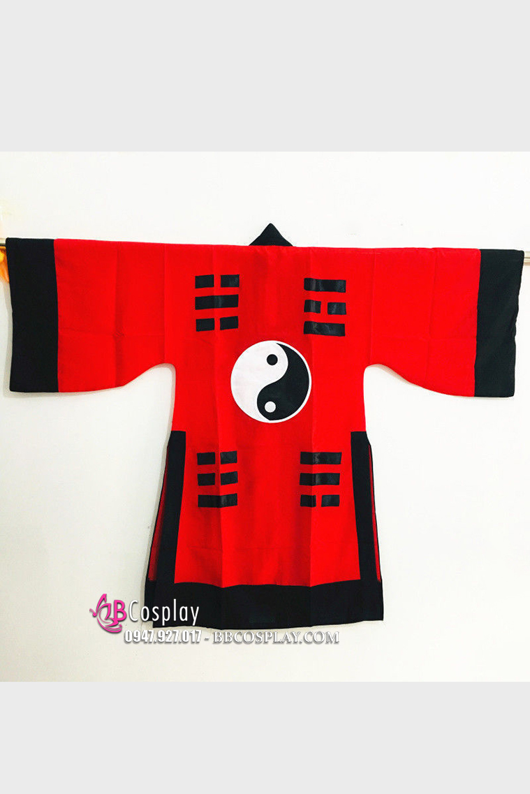 Trang Phục Pháp Sư Đạo Sĩ Hình Âm Dương - Màu Đỏ