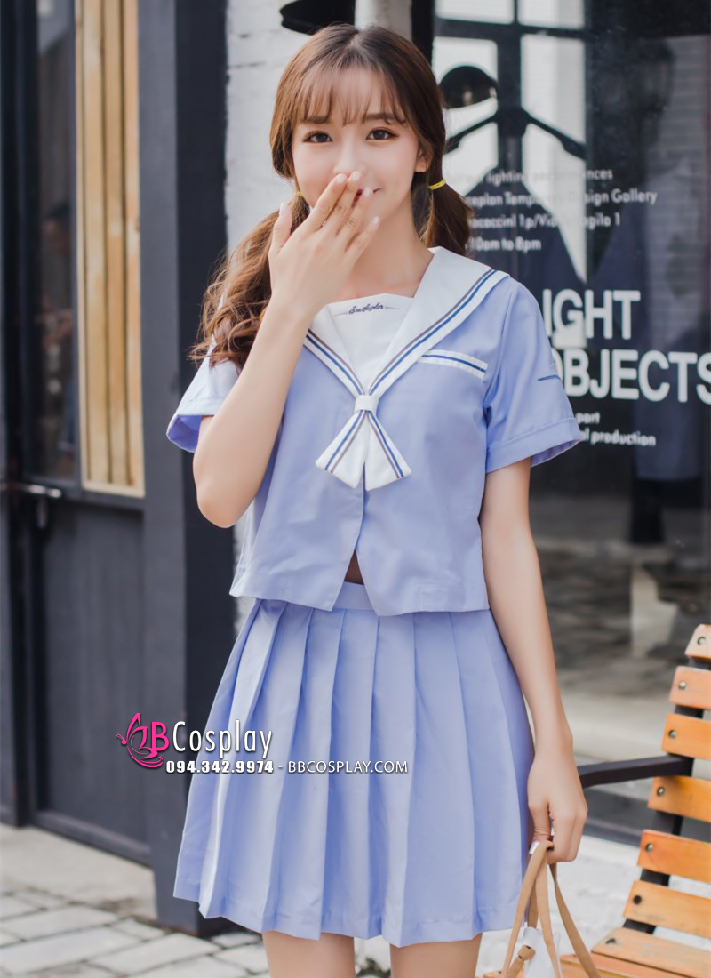 Seifuku Học Sinh Nhật Tone Pastel Tay Ngắn