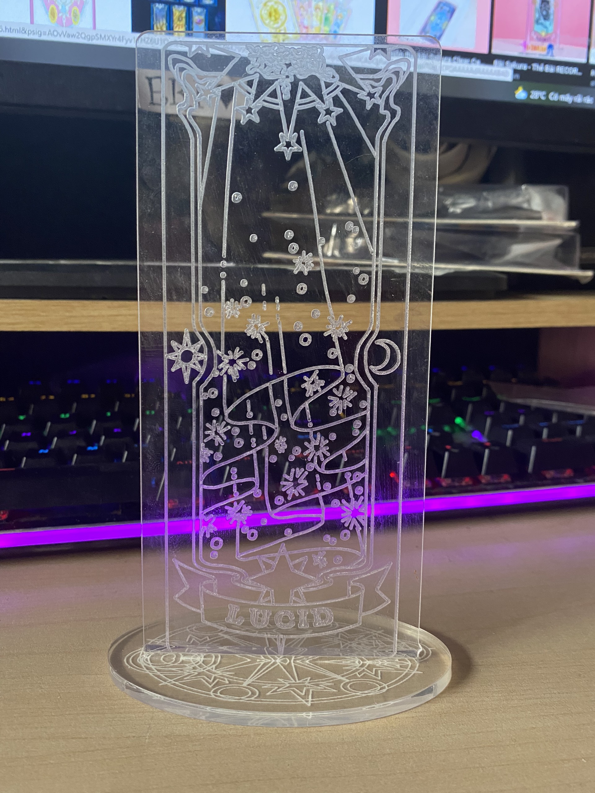 Đèn Ngủ Sakura Clear Card - LUCID -Vàng