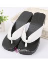 Guốc Gỗ Geta Bản Gỗ Đen Quai Trắng