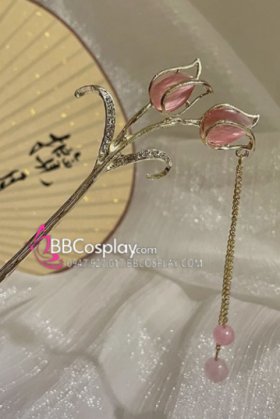 Trâm Cài Giá Rẻ - Hoa Ly Hồng