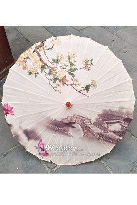 Dù Vải Sơn Hà Nền Kem