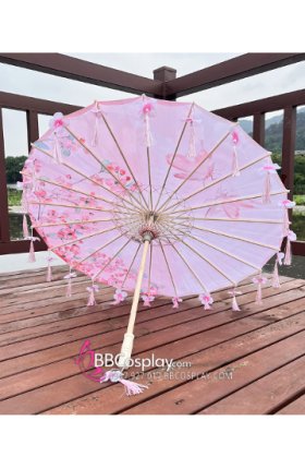 Ô Dù Vải Chụp Ảnh Cán Tre