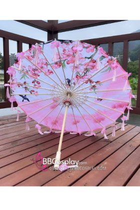 Ô Dù Vải Xuân Hạ Có Tua Rua