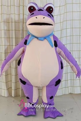 Mascot Ếch Bơm Hơi Bản Cao Cấp Tím Lịm Tìm Sim Mộng Mơ Đà Lạt