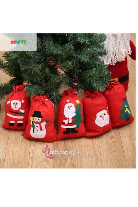 Túi Quà Noel Vải Nỉ Hình Ngẫu Nhiên 60X40Cm