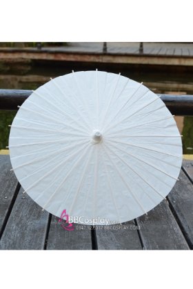 Dù Giấy Nhật Trắng Trơn Size 60Cm