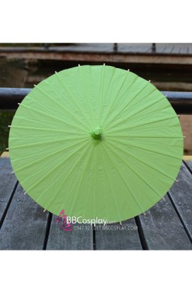 Dù Giấy Nhật Xanh Mạ Trơn Size 60Cm