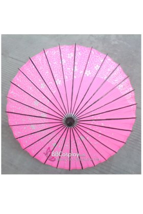 Ô Dù Wagasa Nhật Hồng Hoa Lốc Xoáy