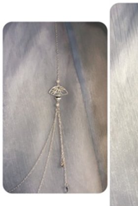 Phụ Kiện Việt Phục - Dây Chuyền Treo Áo Tà Xích - Quạt Trúc Bạc