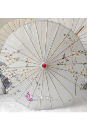 Dù Nhật Dù Giấy Dầu Màu Trà Nhật Bản