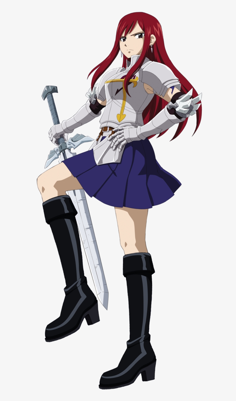 Erza Scarlet - Fairy Tail Anime - 600x1309 PNG Download - PNGkit