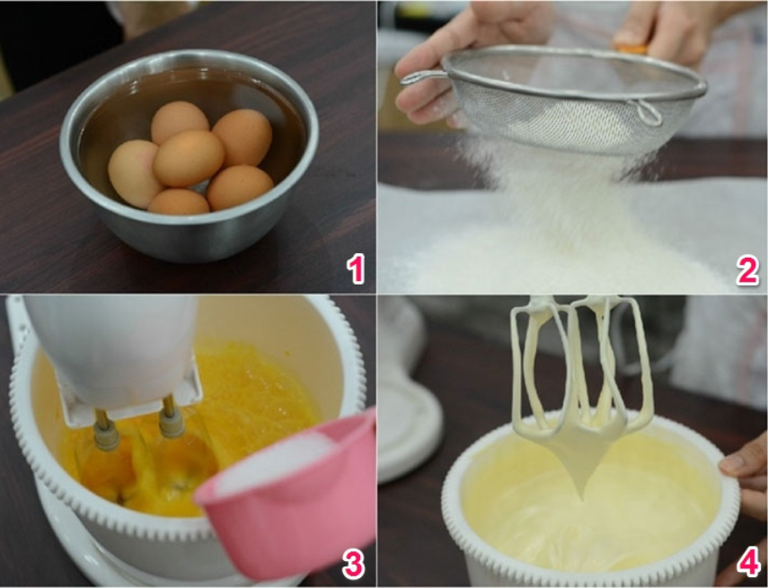 Tự làm bánh bông lan trứng muối không cần lò nướng-bánh tự làm tại nhà