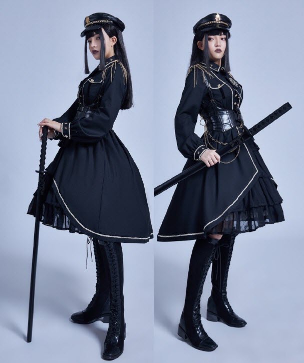 Judgment In Your Heart Military Lolita OP Dress - Ready in Stock