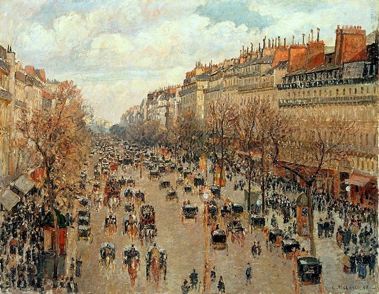 Camille Pissarro, Boulevard Montmartre (1897) (Ảnh: Hermitage qua Wikimedia Commons)