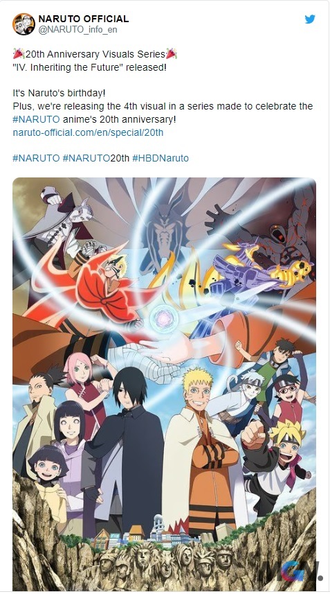 Naruto: Bốn Tập Phim Mới Sẽ Được Ra Mắt Trong Tương Lai Để Ăn Mừng Kỷ Niệm 20 Năm Của Bộ Anime