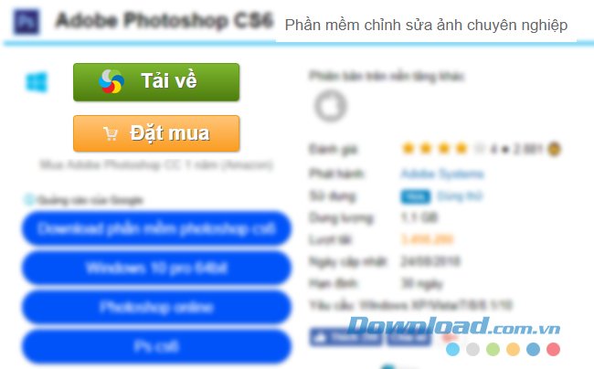 Tải về phần mềm CS 6