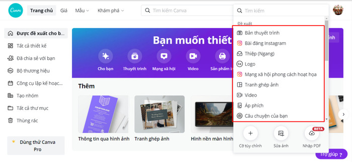 Canva ngoài chỉnh sửa video còn có thể thực hiện nhiều công việc khác