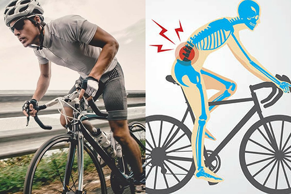 Tư thế đạp xe ảnh hưởng tới cột sống