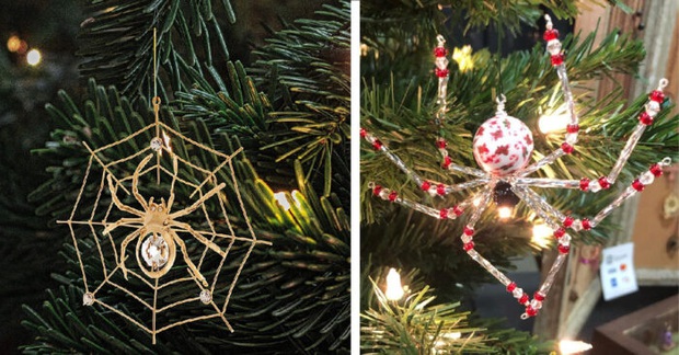 Trang trí Giáng Sinh bằng nhện ở Ukraine