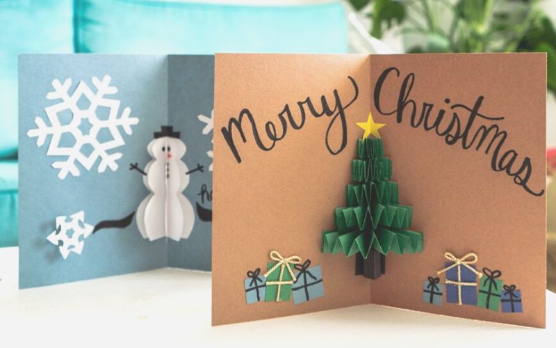 Cách thiết kế thiệp Giáng sinh, Noel với hiệu ứng cắt giấy bằng Canva -  Christmas card - YouTube