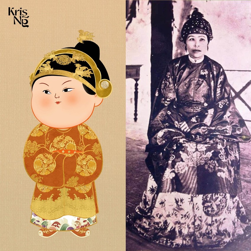 Áo Phụng Bào (Viên Lĩnh). Áo Phụng Bào là dạng thức cao quý nhất của nữ giời thời Nguyễn được mặc bởi thái hậu, hoàng hậu, công chúa