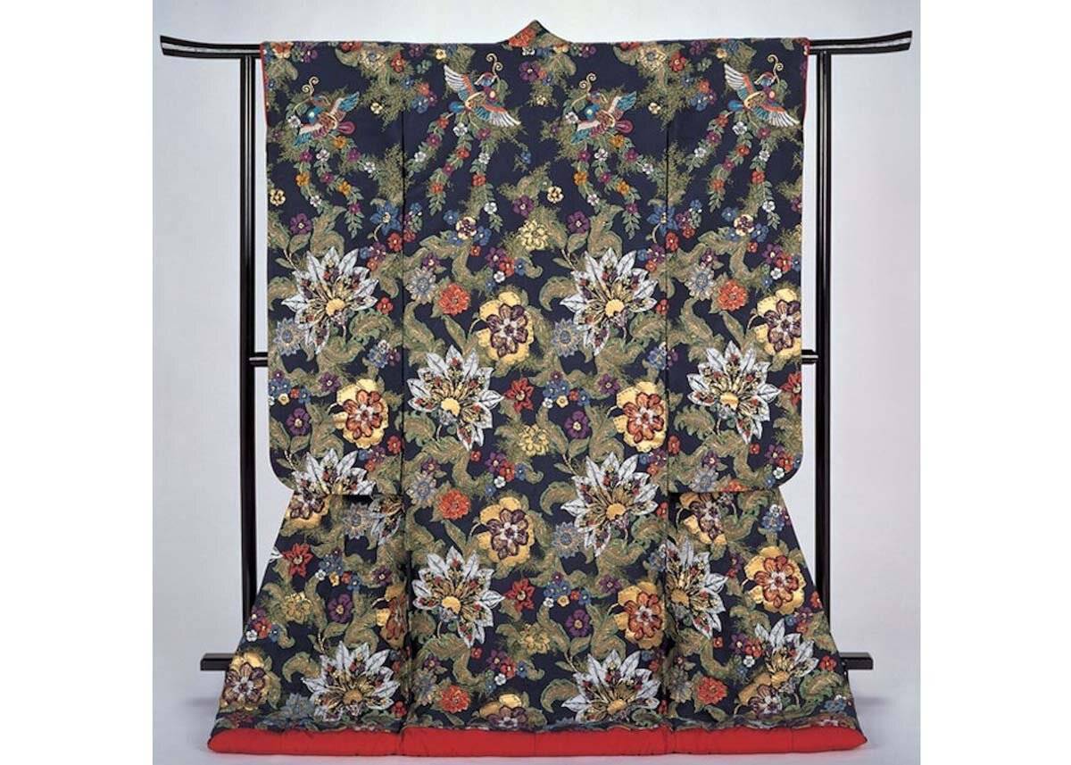 Bộ kimono lụa Nishijin của Tatsumura Textile