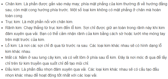 kim máy may và những thông tin hữu ích