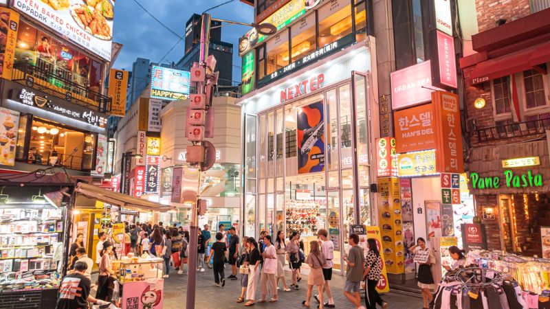 Khu phố mua sắm hàng đầu ở Hàn Quốc