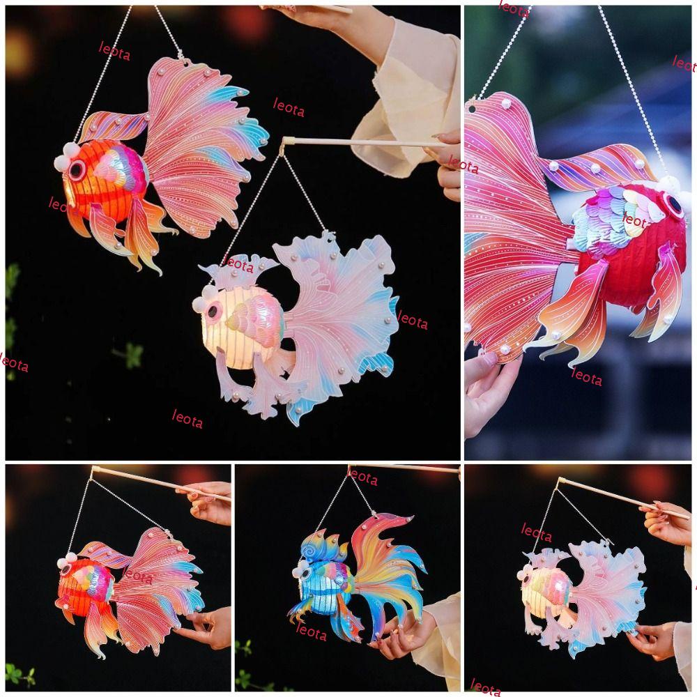 LEOTA DIY Goldfish Lantern, Goldfish Hanging Mid-Autumn Glow Lantern ...