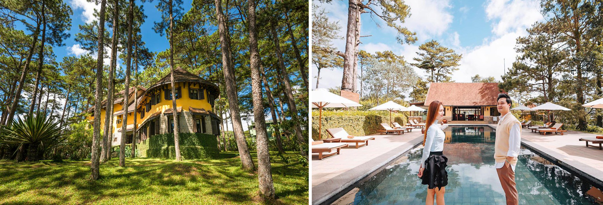 Cùng Savingbooking checkin 4 Resort Đà Lạt có hồ bơi view núi rừng thơ mộng