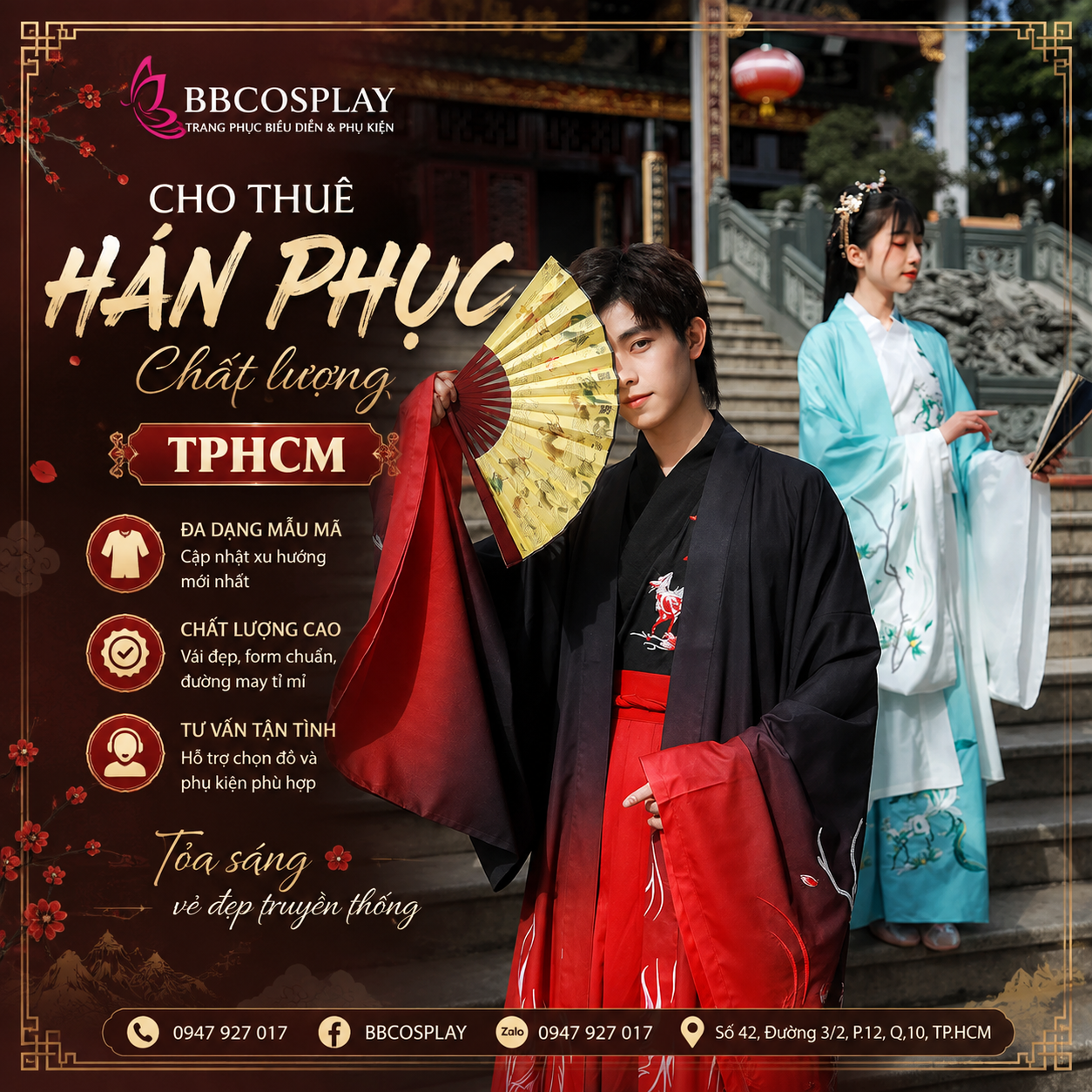 BBCOSPLAY cho thuê Hán phục chất lượng