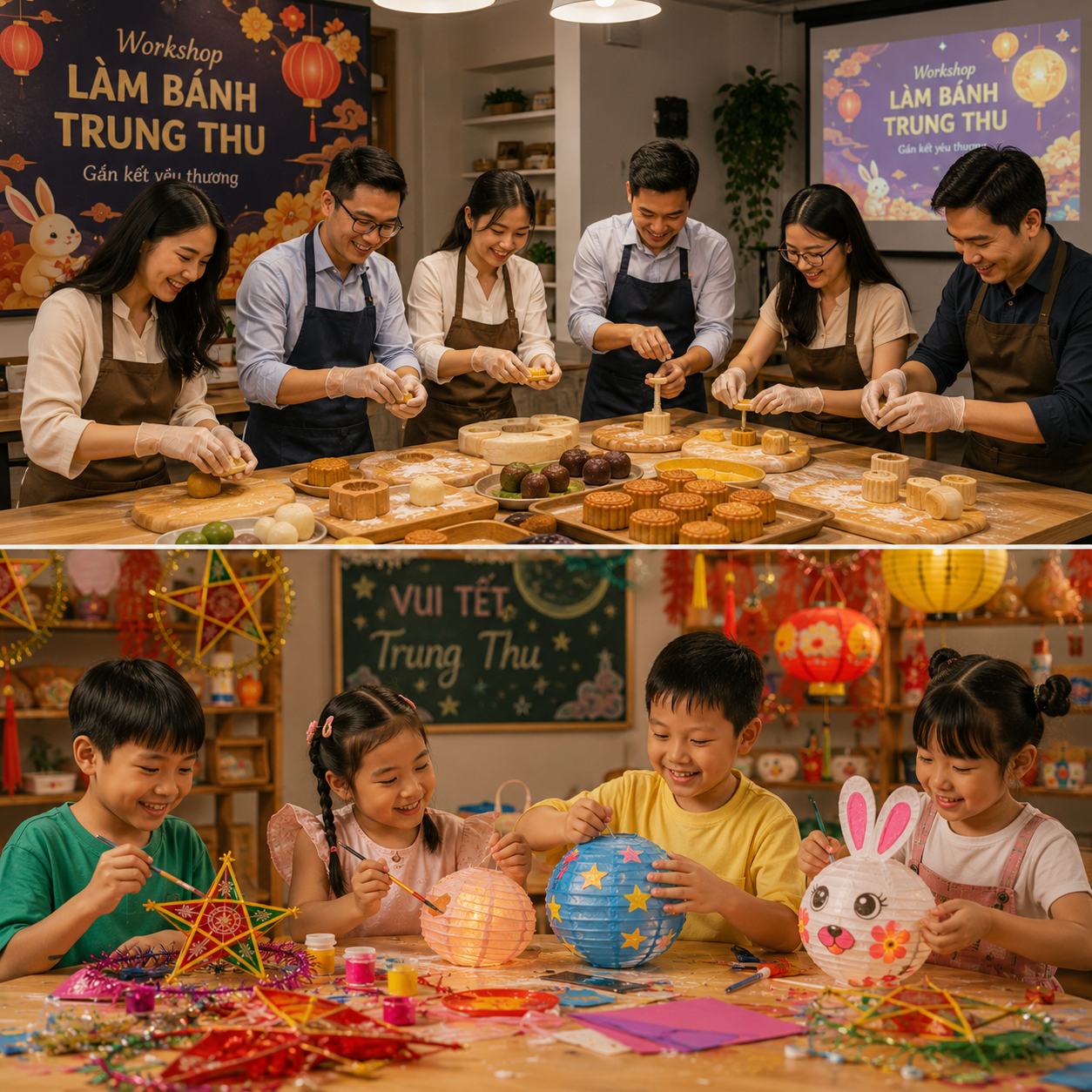 Workshop làm bánh và lồng đèn Trung Thu cho doanh nghiệp và trường học