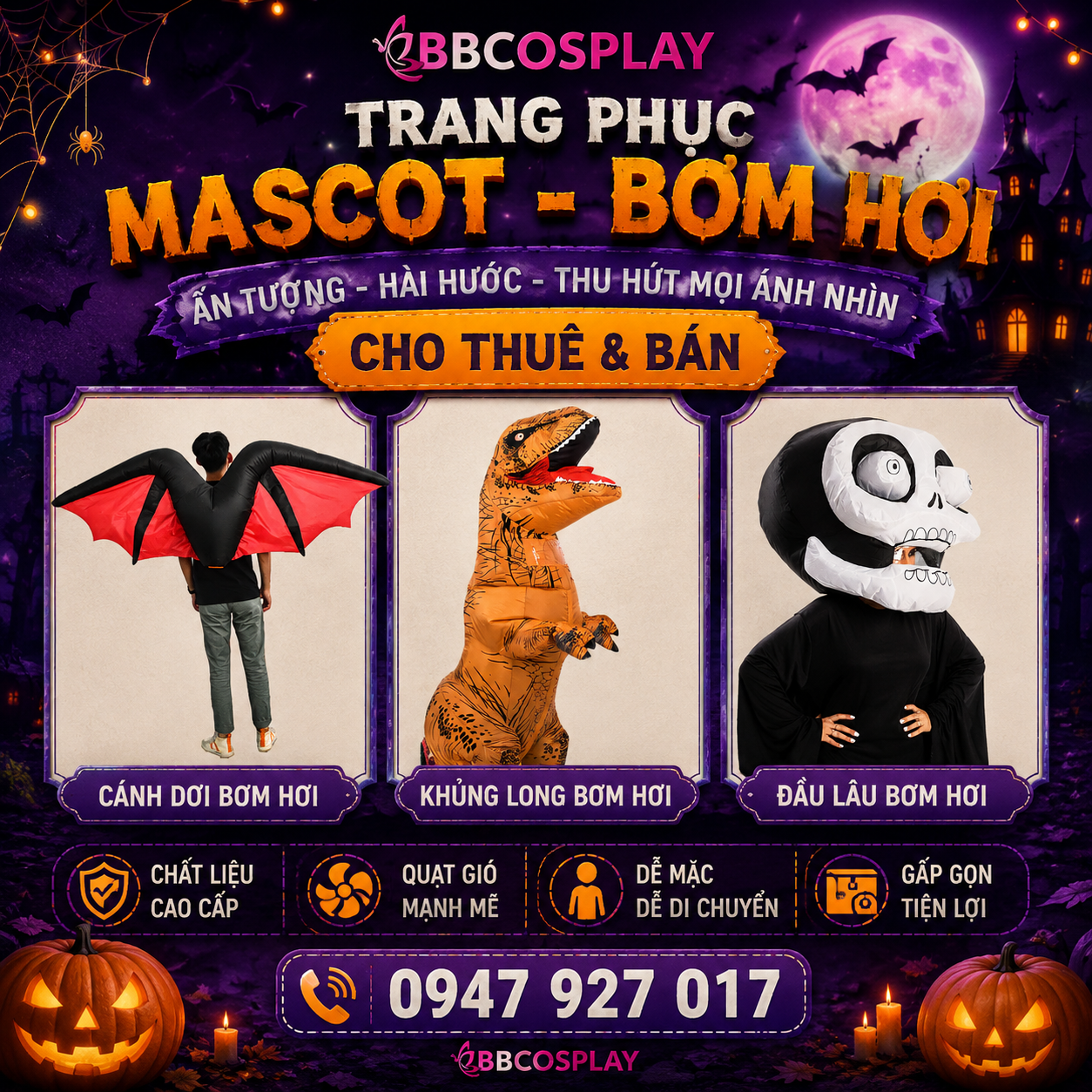  Mẫu trang phục hóa trang Halloween đẹp tại TPHCM đa dạng phong cách