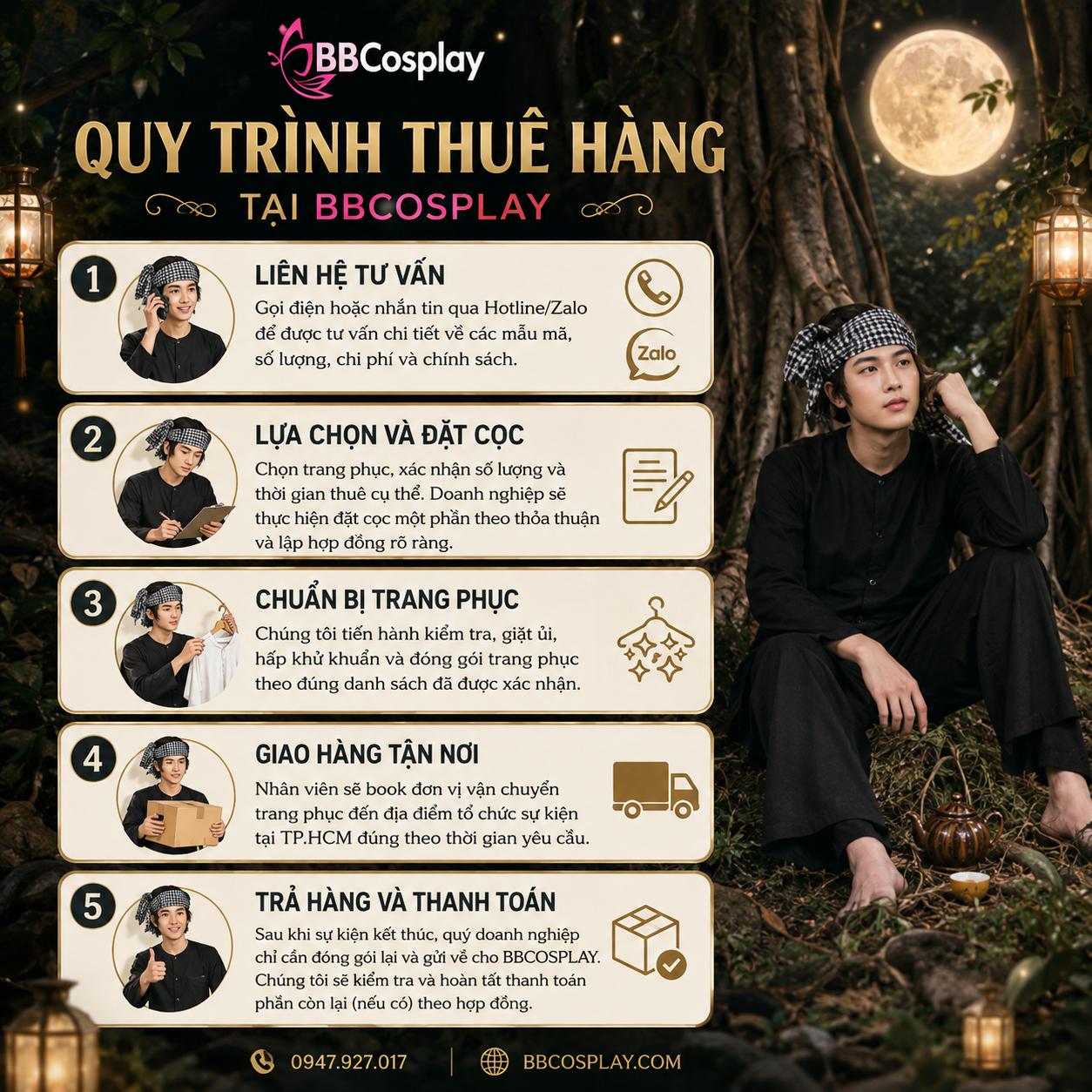 Quy Trình Thuê Hàng tại BBCOSPLAY
