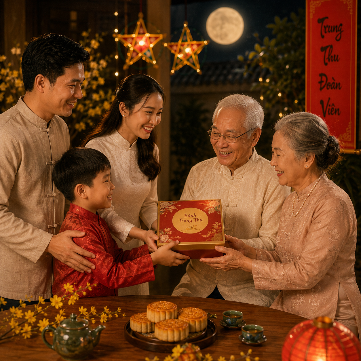 Trao bánh Trung Thu - Ấm êm bên gia đình