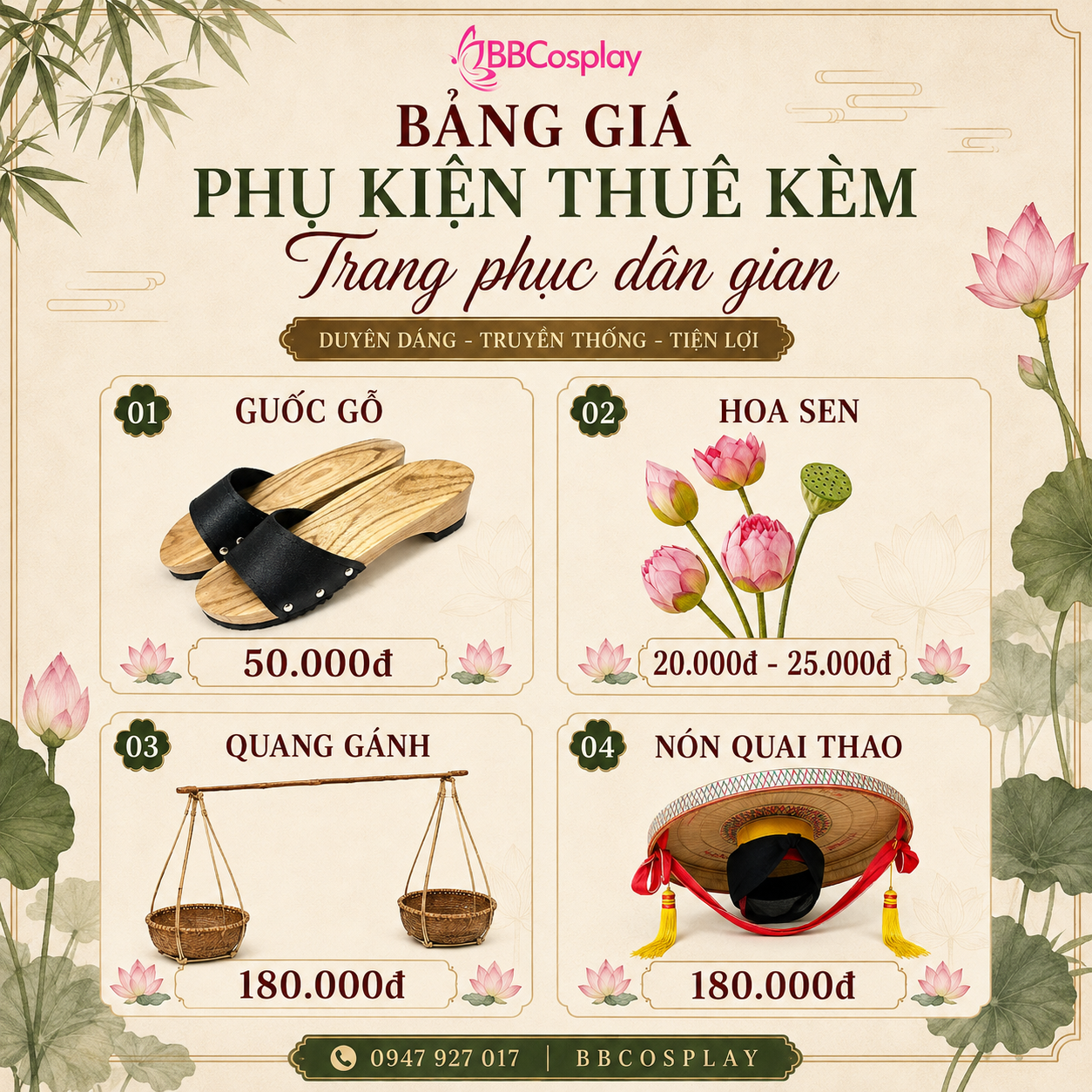 Trọn Bộ Phụ Kiện Áo Tứ Thân Và Áo Bà Ba Đầy Đủ Tại Shop