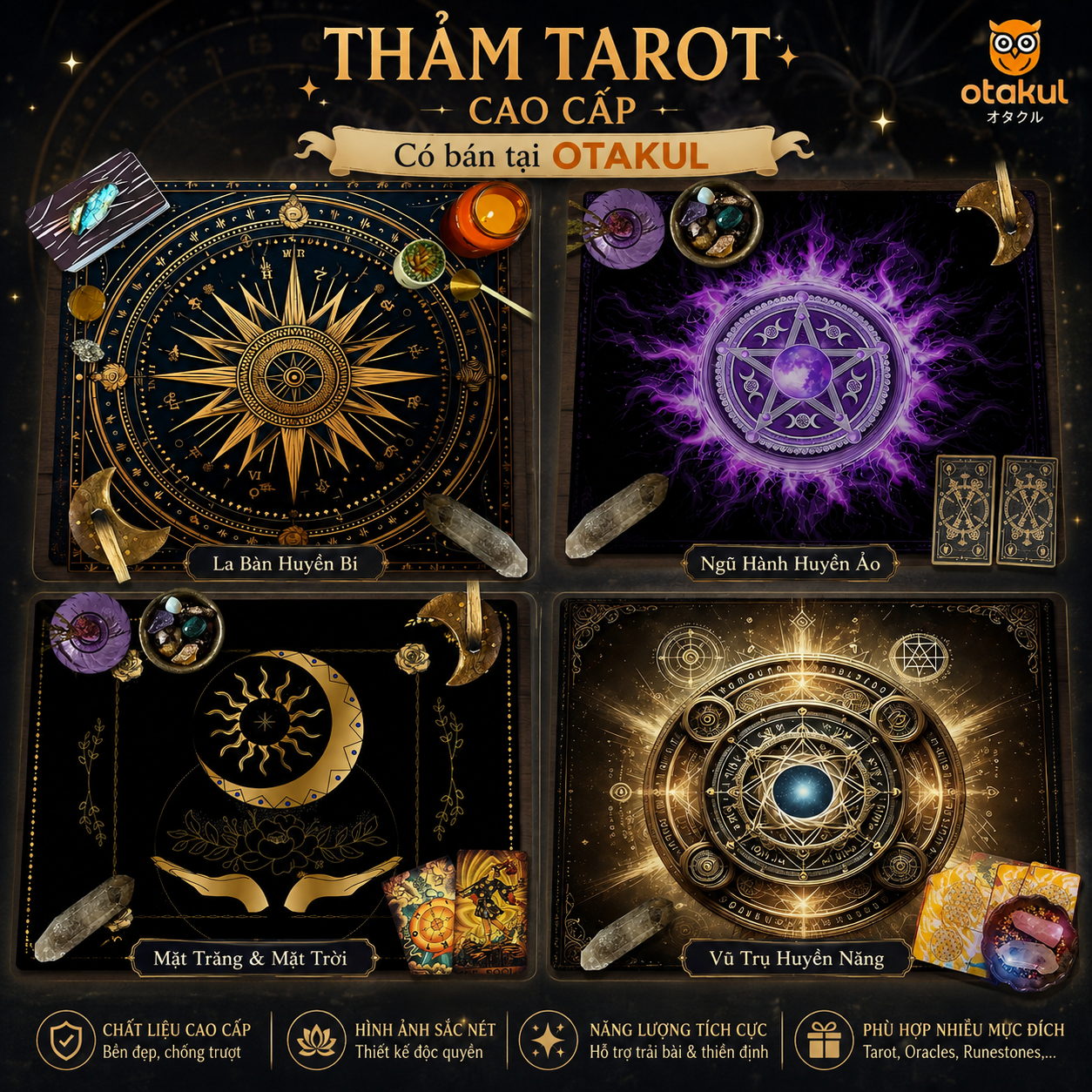 các loại thảm nhung tarot phổ biến