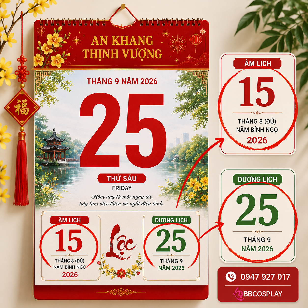 Trung thu 2026 là ngày mấy? Lịch tết trung thu 2026 ngày 25 tháng 9 năm 2026