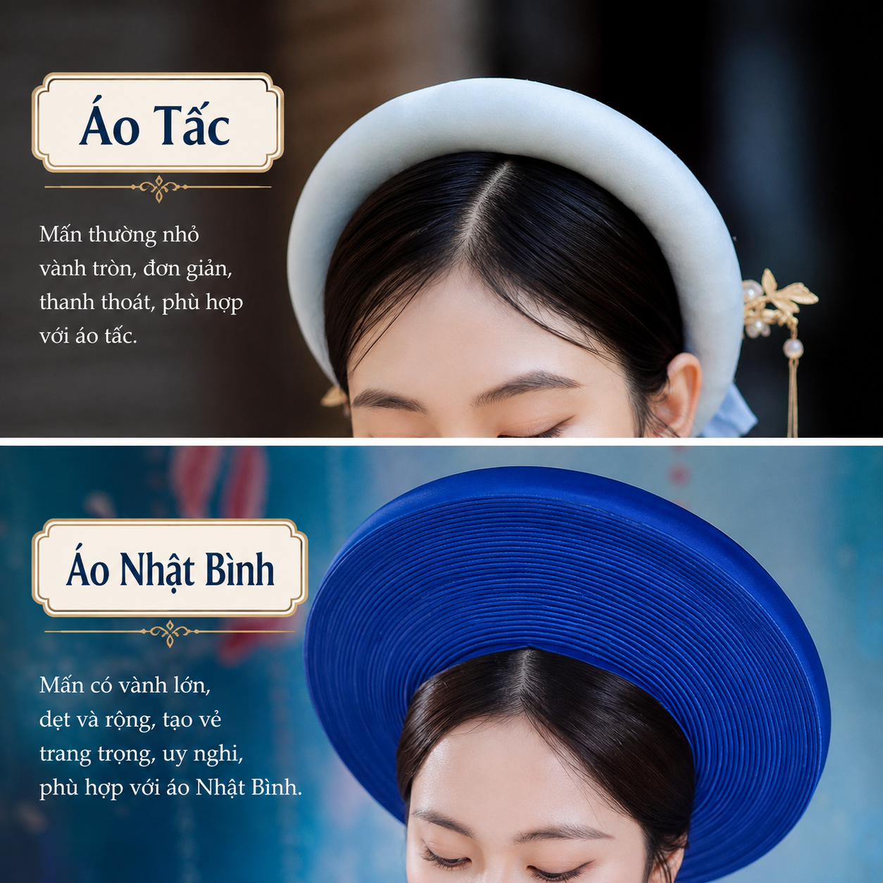 Phân biệt mấn Áo Tấc và Mấn Áo Nhật Bình